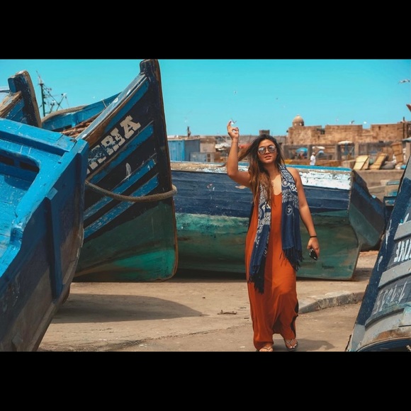 TOBI Morgan color block maxi dress - Picture 2 of 6